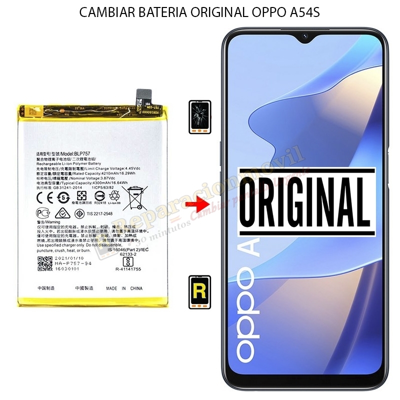 Cambiar Batería Original Oppo A54S