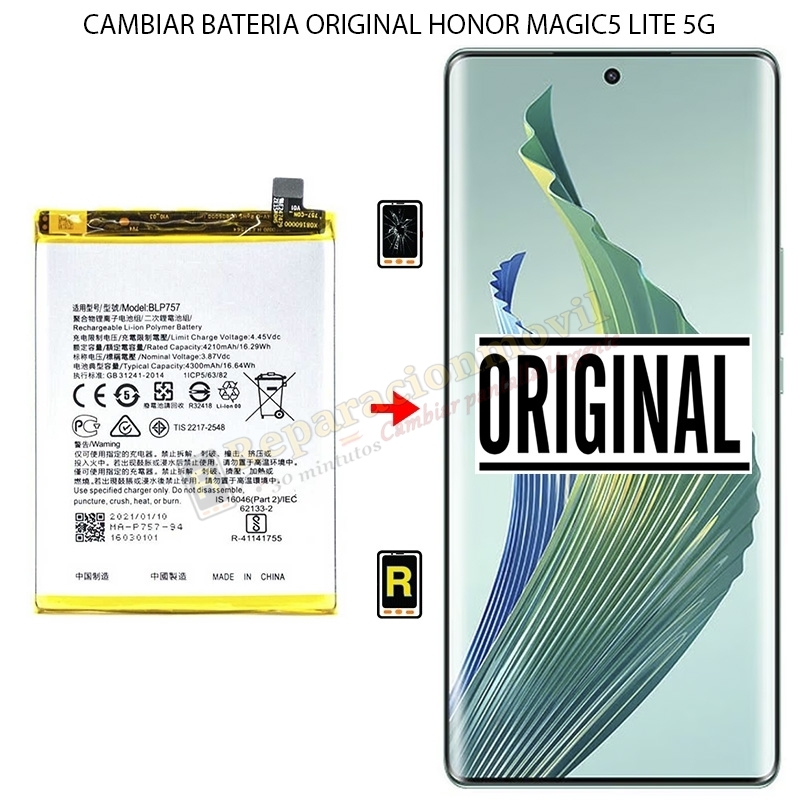 Cambiar Batería Original Honor Magic 5 Lite 5G