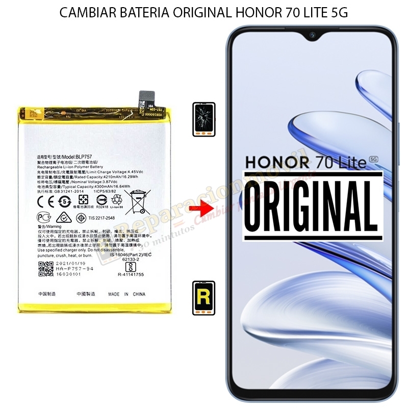 Cambiar Batería Original Honor 70 Lite