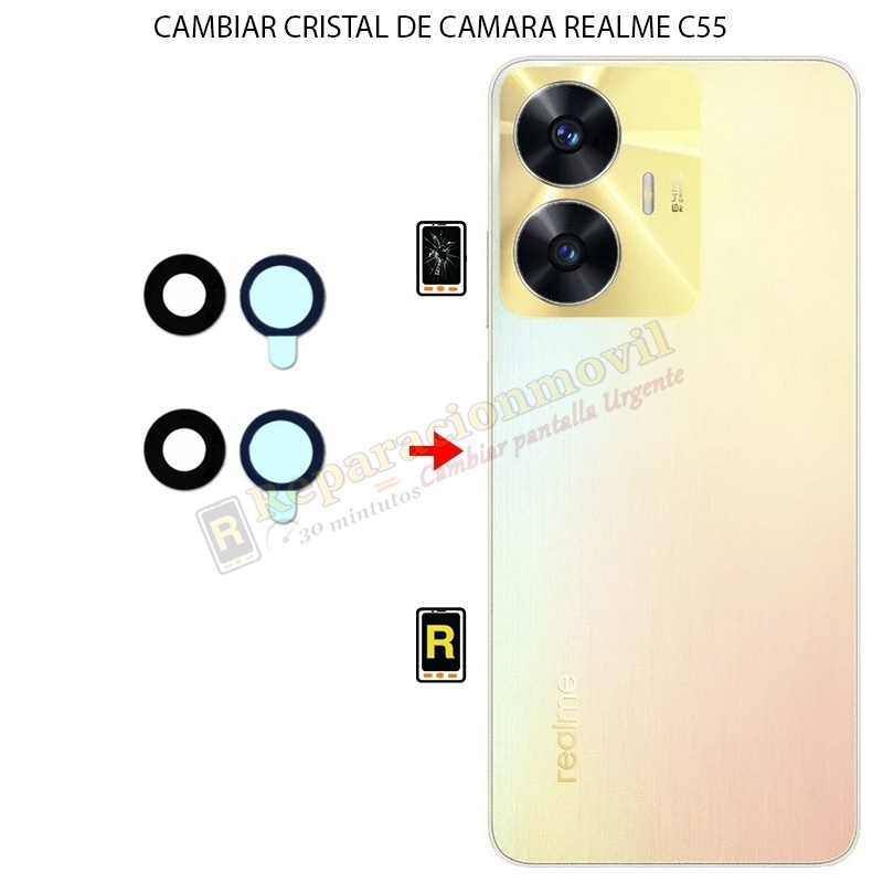 Cambiar Cristal Cámara Trasera Realme C55