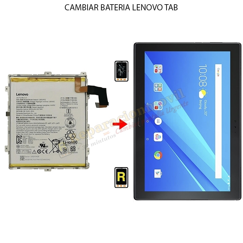 Cambiar Batería Lenovo Tab 3 10