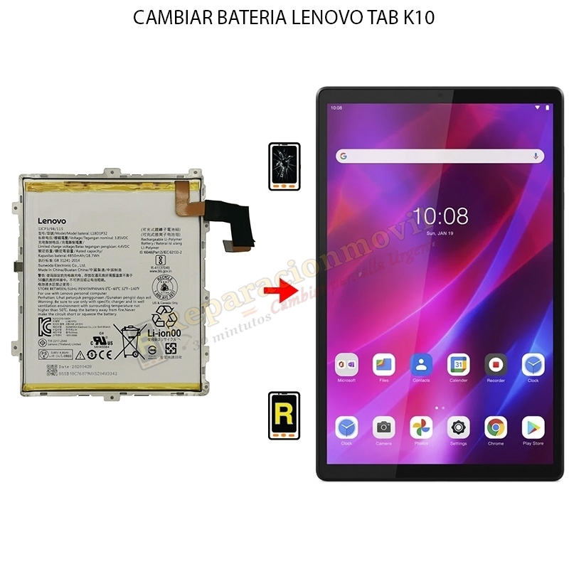 Cambiar Batería Lenovo Tab K10