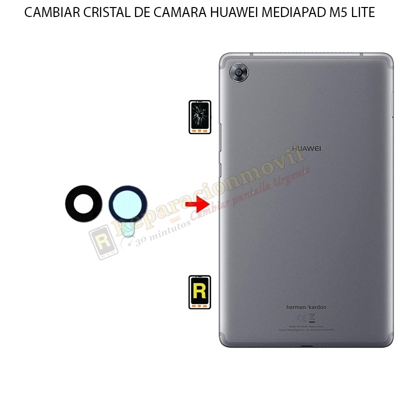 Cambiar Cristal Cámara Trasera Huawei MediaPad M5 Lite