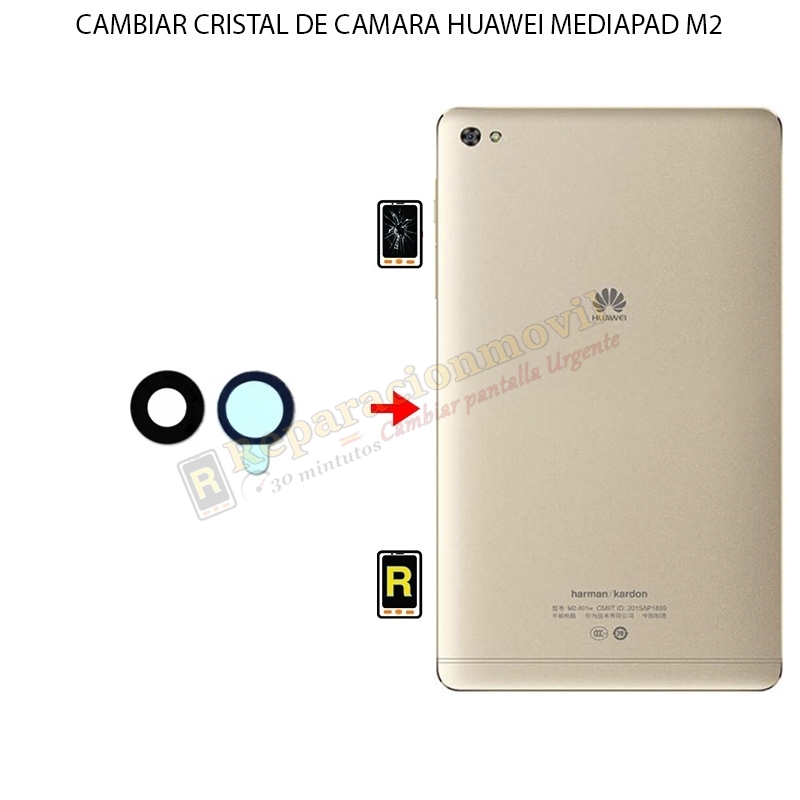 Cambiar Cristal Cámara Trasera Huawei MediaPad M2 8