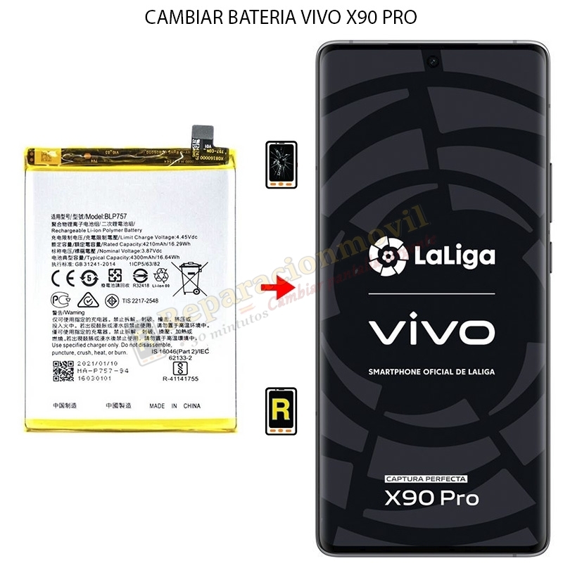Cambiar Batería Vivo X90 Pro