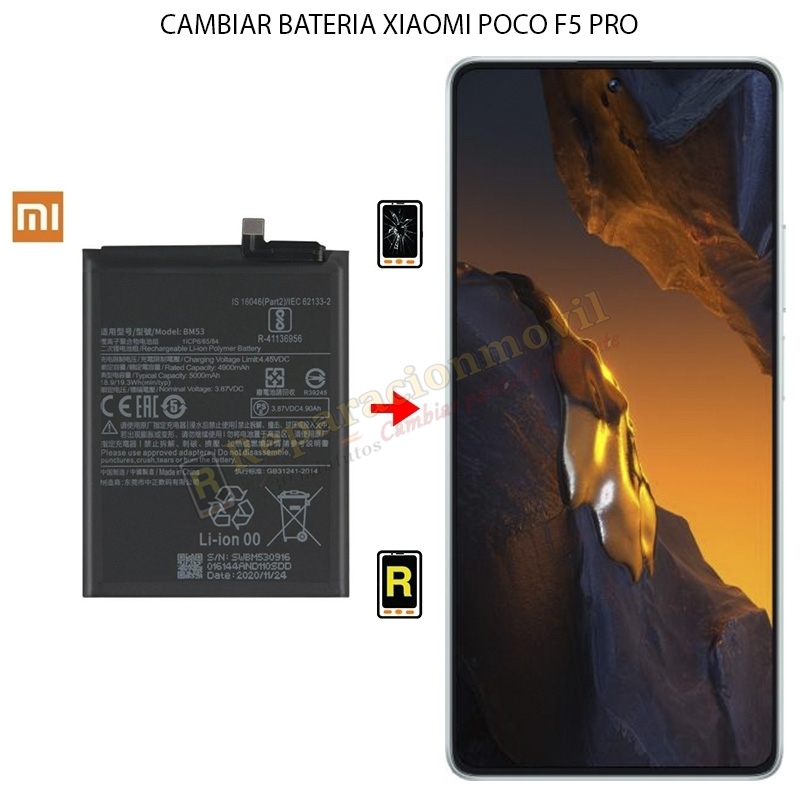 Cambiar Batería Xiaomi Poco F5 Pro 5G