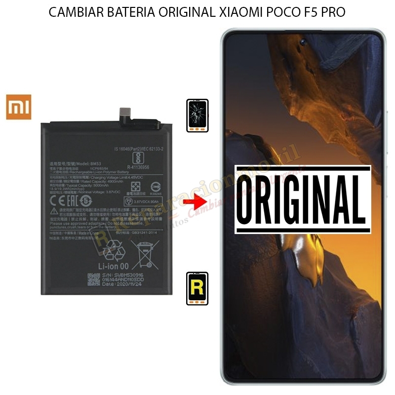 Cambiar Batería Original Xiaomi Poco F5 Pro 5G