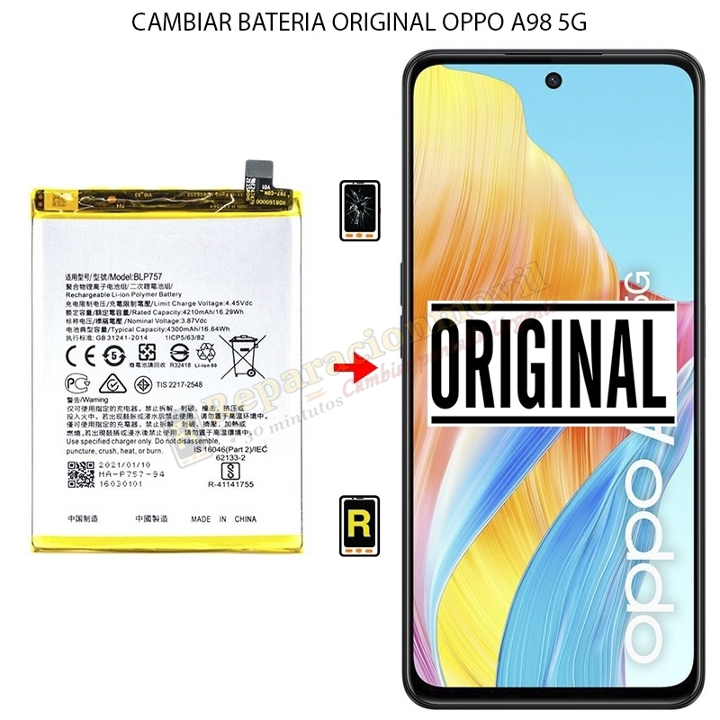 Cambiar Batería Original Oppo A98 5G