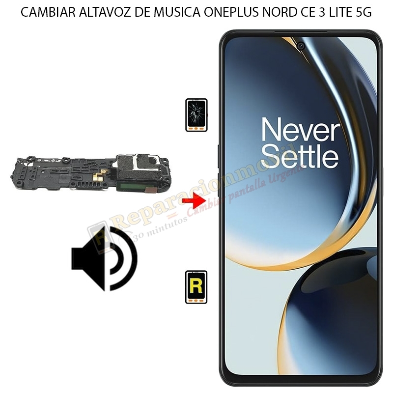 Cambiar Altavoz de Música OnePlus Nord CE 3 Lite 5G