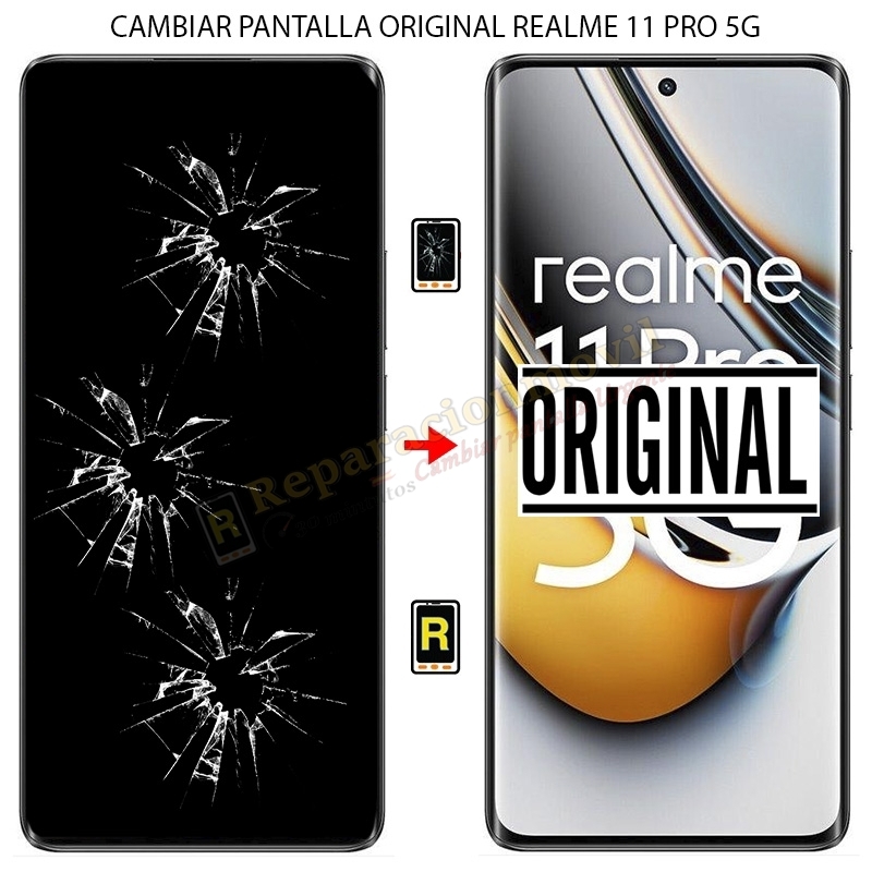 Cambiar Pantalla Original Realme 11 Pro 5G con marco