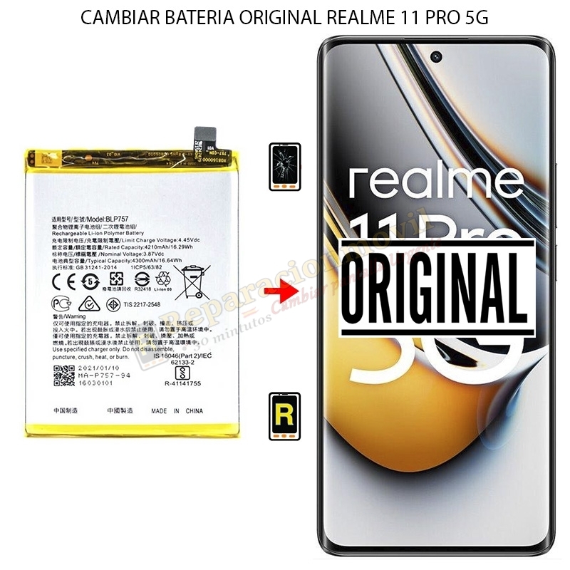Cambiar Batería Original Realme 11 Pro 5G
