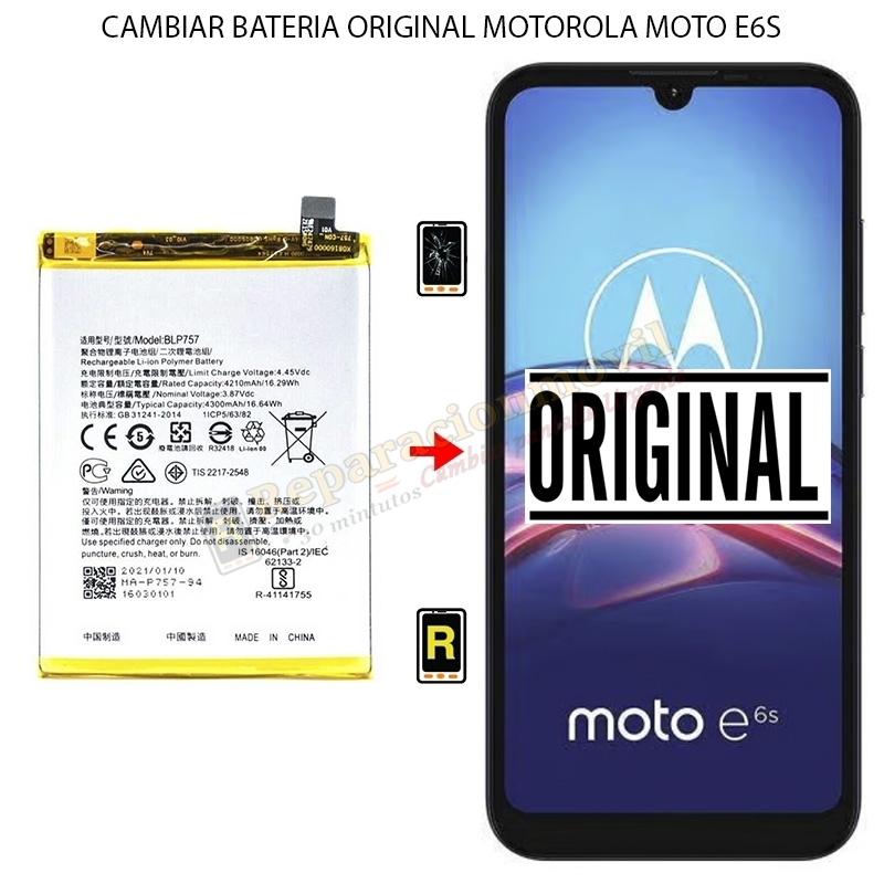 Cambiar Batería Original Motorola Moto E6S