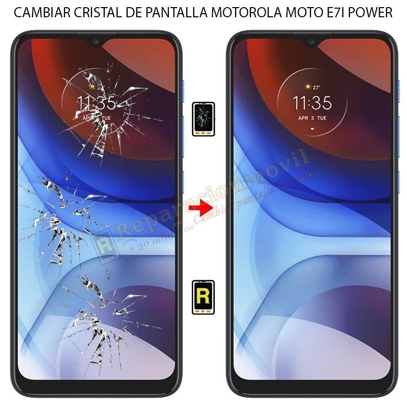 Cambiar Cristal de Pantalla Motorola Moto E7i Power