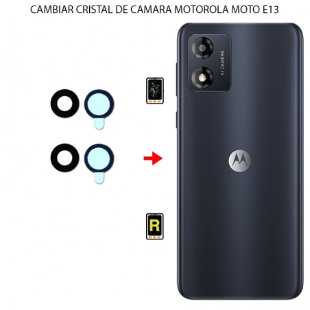 Cambiar Cristal Cámara Trasera Motorola Moto E13