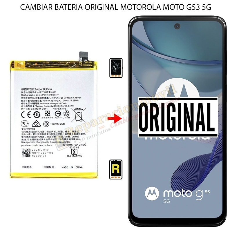 Cambiar Batería Original Motorola Moto G53 5G