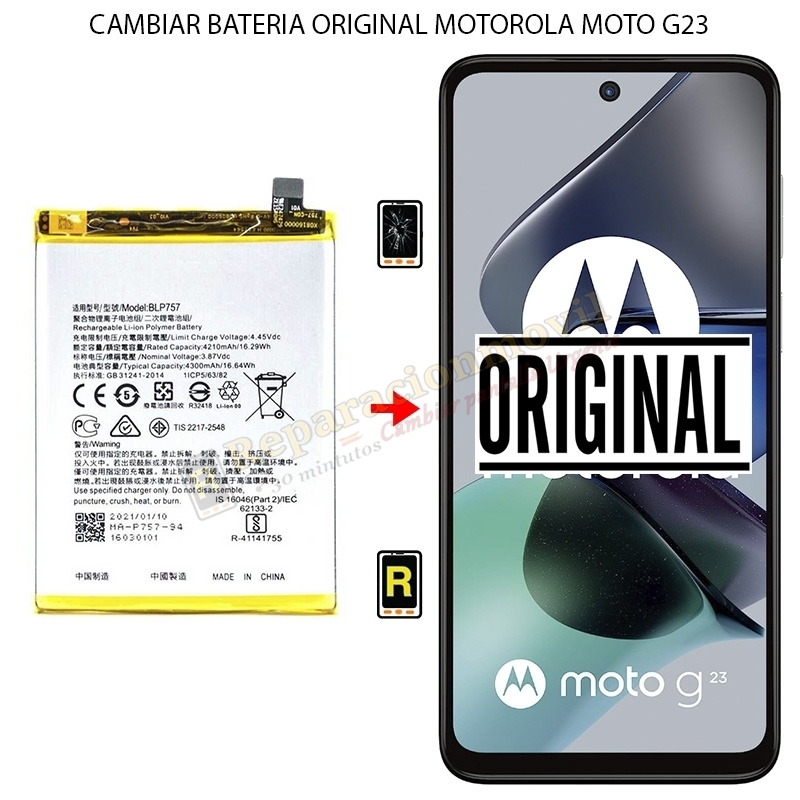 Cambiar Batería Original Motorola Moto G23