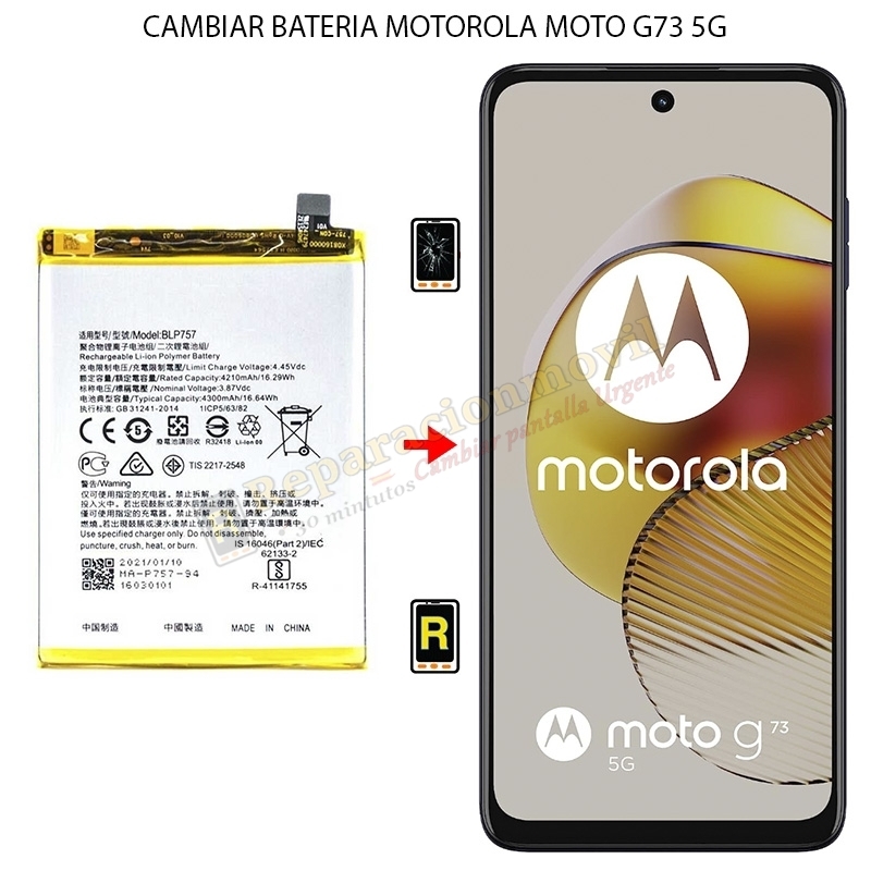 Cambiar Batería Motorola Moto G73 5G
