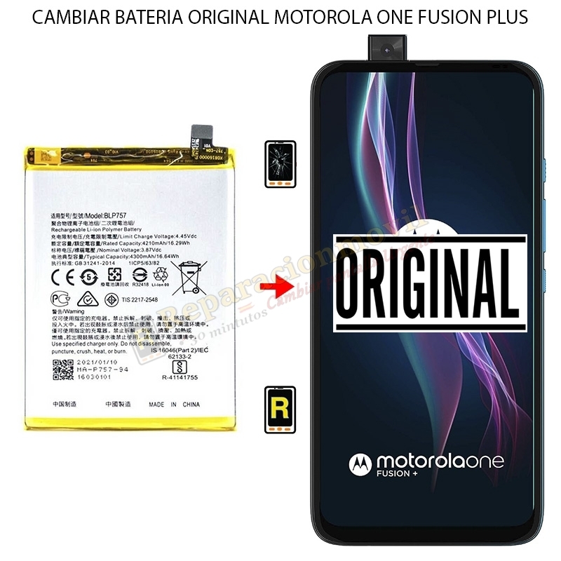 Cambiar Batería Original Motorola One Fusion Plus