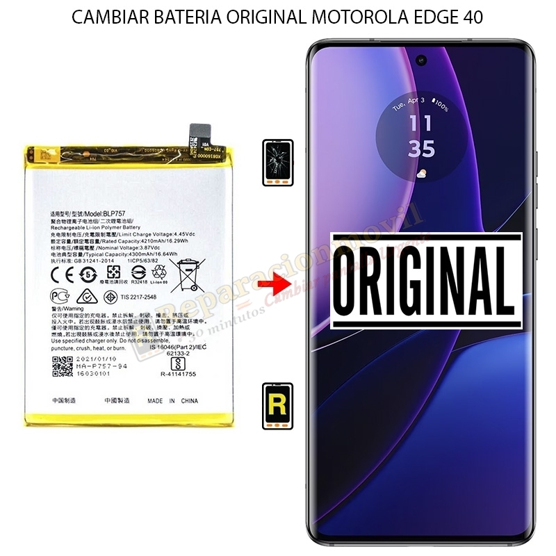 Cambiar Batería Original Motorola Moto Edge 40