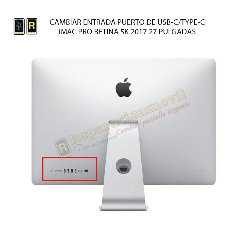 Cambiar Entrada USB C iMac Pro Retina 5K 27 2017