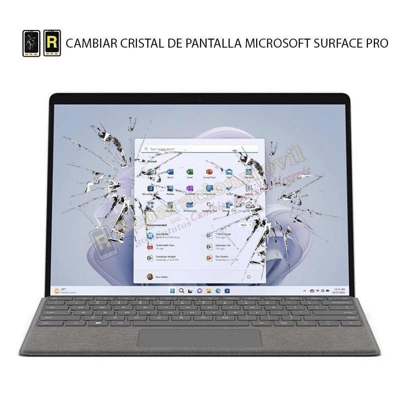 Cambiar Cristal de Pantalla Microsoft Surface Pro 9
