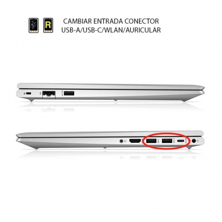 Cambiar Entrada USB C HP Envy 15 Pulgadas