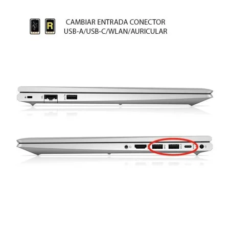 Cambiar Entrada USB C HP Chromebook 14 Pulgadas
