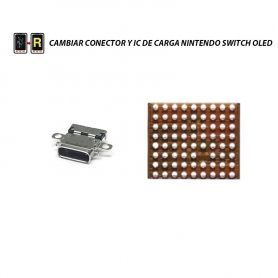 Cambiar Conector y Chip IC Carga Nintendo Switch Oled