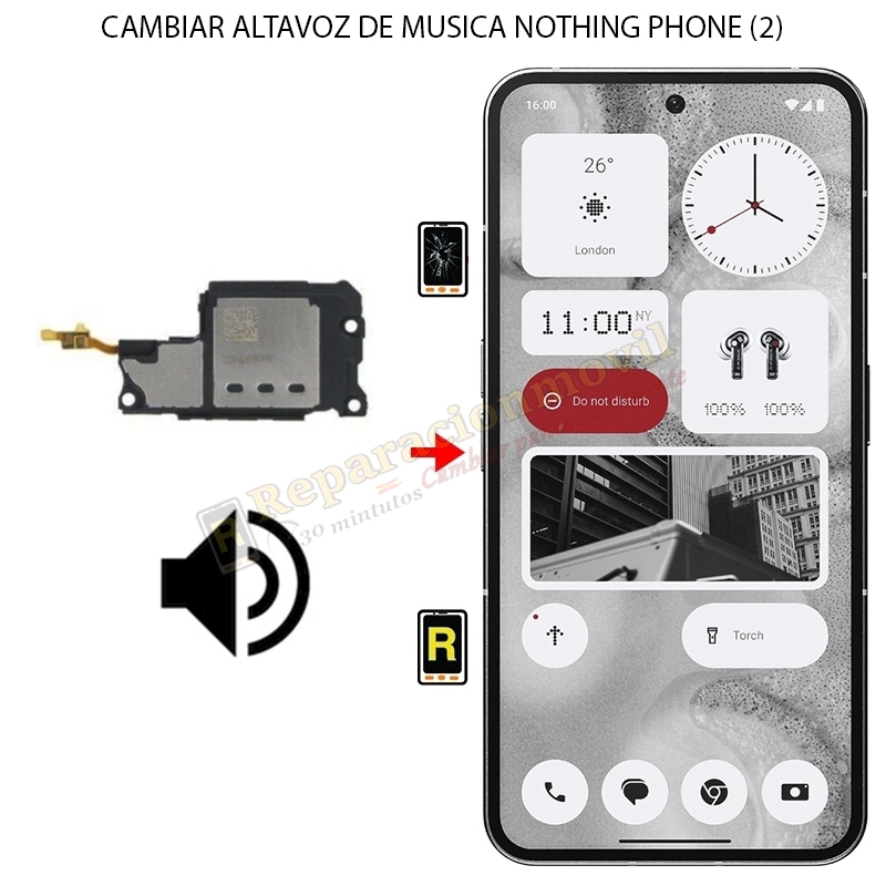 Cambiar Altavoz de Música Nothing Phone (2)
