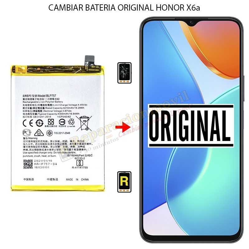 Cambiar Batería Honor X6a Original