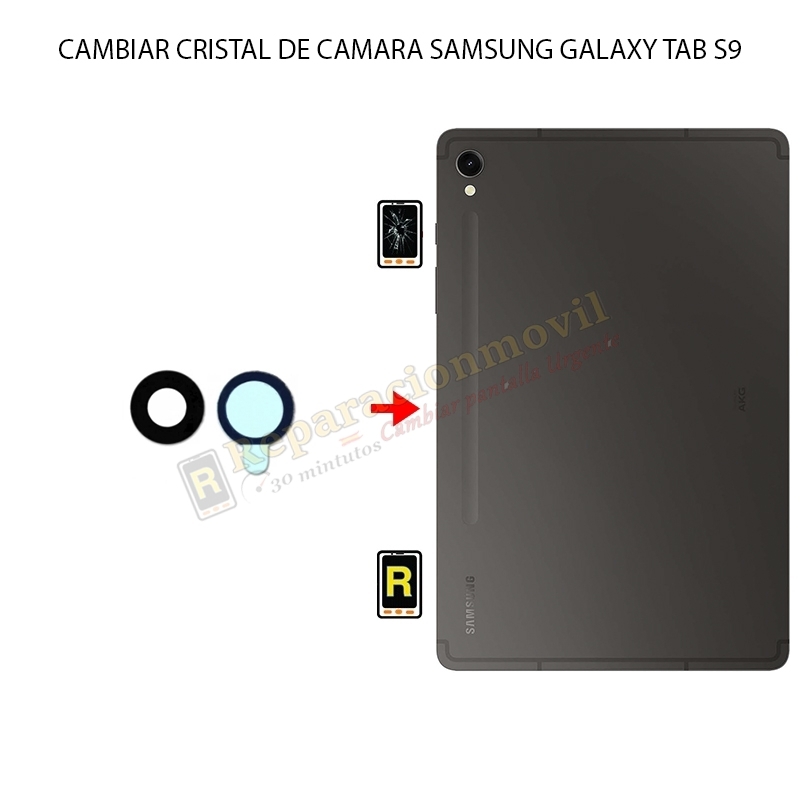 Cambiar Cristal Cámara Trasera Samsung Galaxy Tab S9