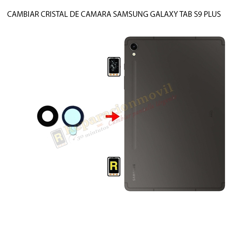 Cambiar Cristal Cámara Trasera Samsung Galaxy Tab S9 Plus