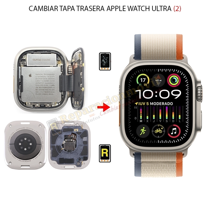 Cambiar Cristal Tapa Trasera Apple Watch Ultra 2