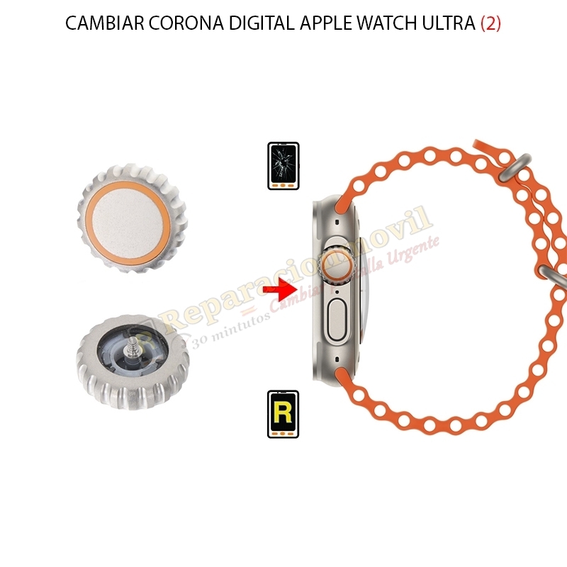 Cambiar Corona Digital Apple Watch Ultra 2