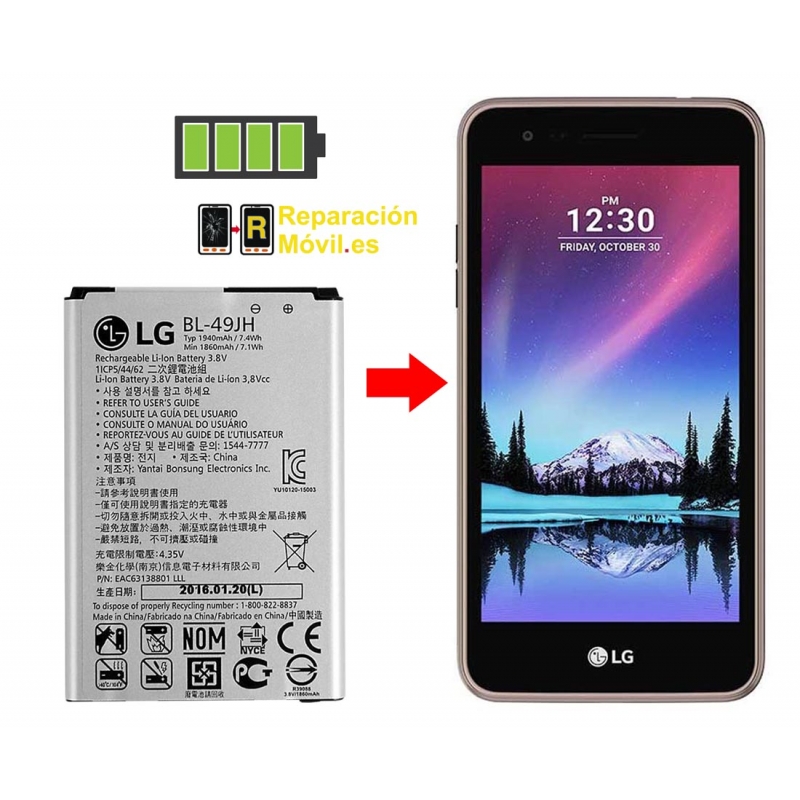Cambiar Batería LG K4