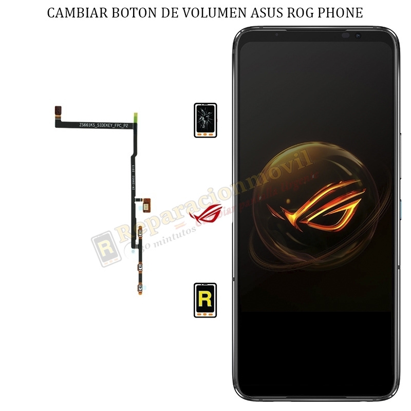 Cambiar Botón de Volumen Asus ROG Phone 5 Ultimate