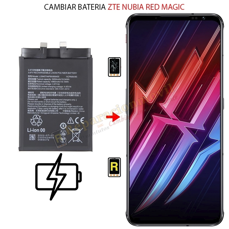 Cambiar Batería ZTE Nubia Red Magic 5S