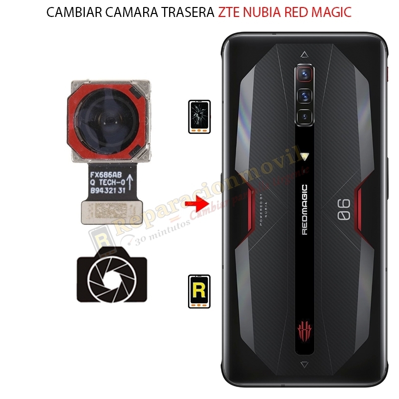 Cambiar Cámara Trasera ZTE Nubia Red Magic 6 Pro