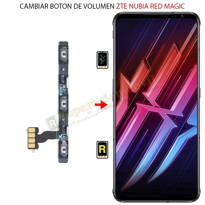 Cambiar Botón de Volumen ZTE Nubia Red Magic 6 Pro