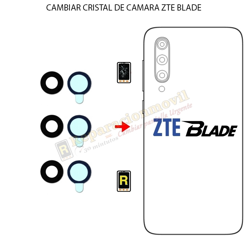 Cambiar Cristal Cámara Trasera ZTE Blade A52 Lite