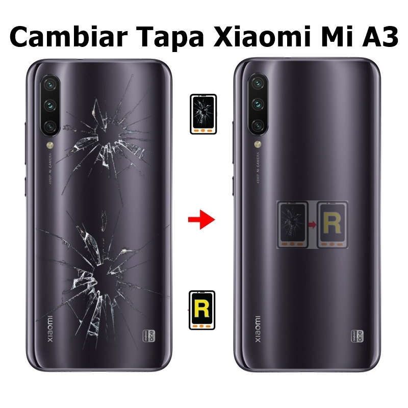 Original Xiaomi im a3 m1906f9sh Tapa batería Tapa trasera posterior adhesivo incl.