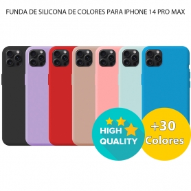 Funda Silicona Colores iPhone 14 Pro Max