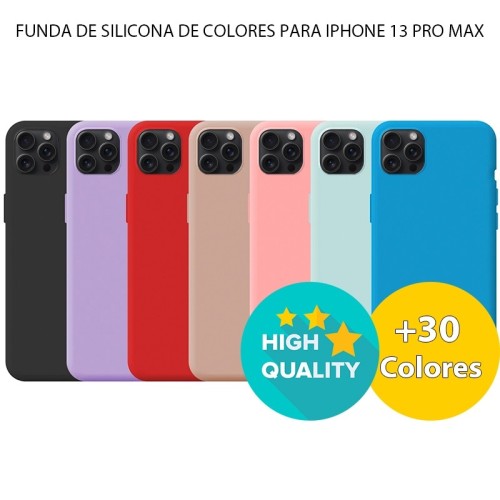 Funda Silicona Colores iPhone 13 Pro Max