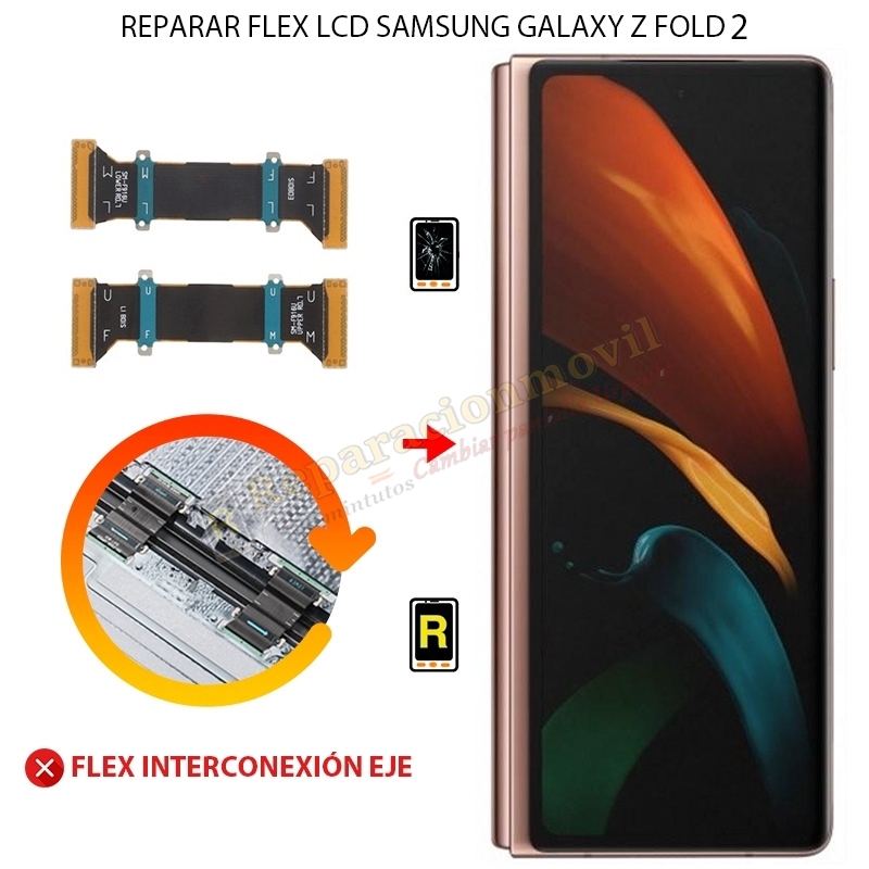 Cambiar Flex interconexión LCD Samsung Galaxy Z Fold 2