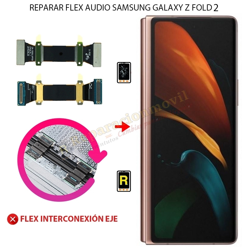 Cambiar Flex Audio Placa Base Samsung Galaxy Z Fold 2