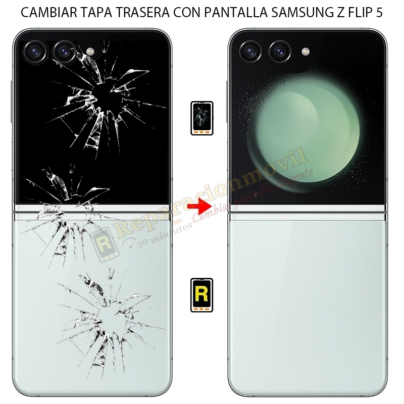Cambiar Tapa Trasera Con Pantalla Samsung Galaxy Z Flip 5 5G