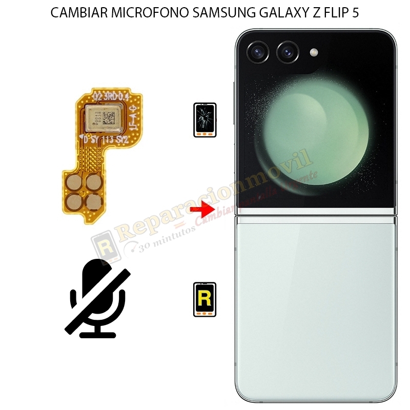 Cambiar Micrófono Samsung Galaxy Z Flip 5