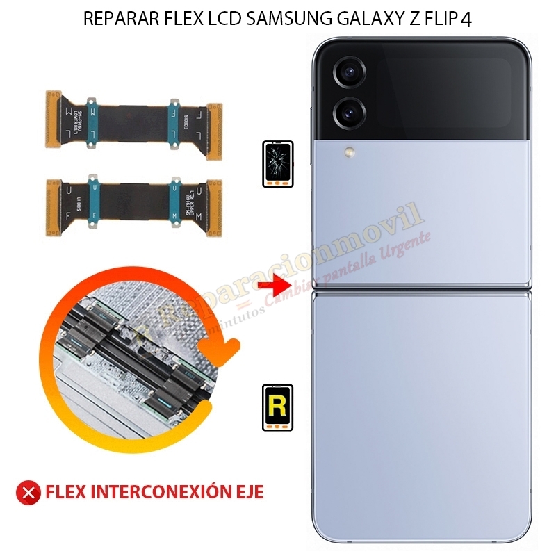 Cambiar Flex interconexión LCD Samsung Galaxy Z Flip 4