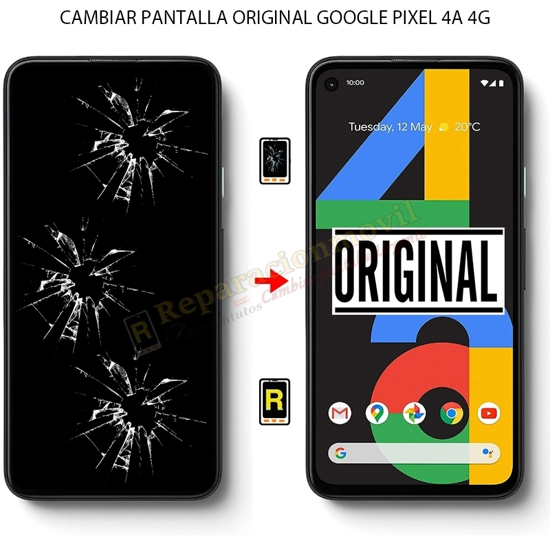 Cambiar Pantalla Google Pixel 4A 4G Original Oficial Autorizado