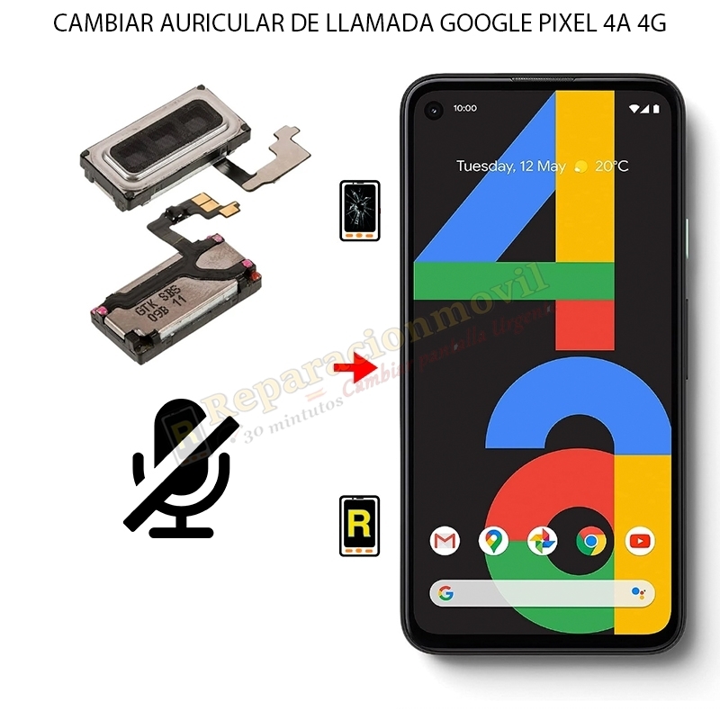 Cambiar Auricular de Llamada Google Pixel 4A 4G